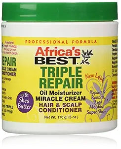 Africa's Best Triple Repair Oil Moisturizer Hair and Scalp Conditioner, 6 Ounce (Packaging May Vary)