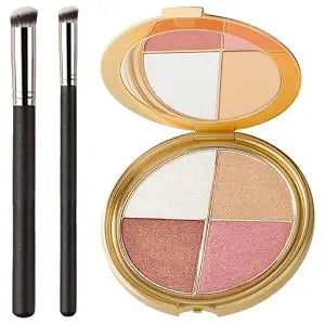 4 in 1 Eye & Cheek Palette, Eyeshadow and Highlighter Makeup Palette