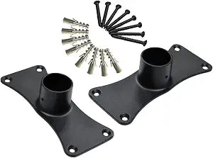 Naiture Shower Curtain Rod Jumbo Flange or Bracket, Set of 2, Black