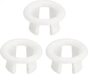 uxcell Sink Trim Overflow Cover, 3Pcs Sink Overflow Rings Bathroom Kitchen Basin Drain Cover Hole Insert in Round Caps, White
