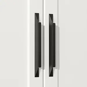 Goldenwarm 10 Pack Black Cabinet Handles, 5" Hole Center Finger Pulls