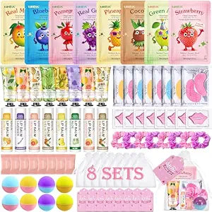 80PCS Spa Party Supplies for Girls, Sleepover & Spa Birthday Party Supplies