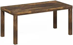 Furinno Classic Coffee Table, Modern Rectangle Printer Stand, Amber Pine