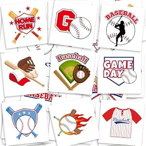 Ceiba Tree Baseball Temporary Tattoos Baseball Party Supplies 90Pcs Softball Tattoos Sports Theme Party Favors