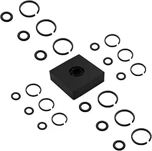 (6+6 Sets) 1/2& 3/8" Impact Retaining Ring Clip Friction Ring with O-Ring