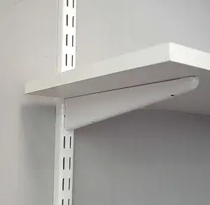 Knape & Vogt Dual Trak Adjustable Wood Shelf Bracket, 14 in., John Sterling Collection, 0122-14WT, Warm White