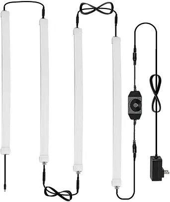 Under Cabinet Lights Plug in, 4 Pcs 12 Inch Ultra Thin Under Counter Lights, Super Bright Daylight White Dimmable Light for Kitchen, Workbench
