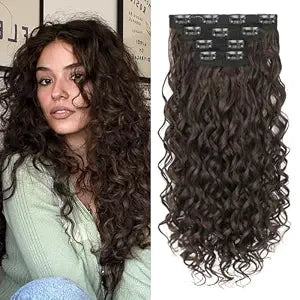 Curly Clip In Hair Extensions 4PCS 20 Inch Extensions Hairpieces