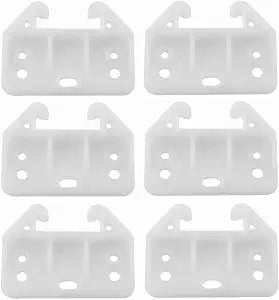 6PCS Plastic Drawer Guides, Drawer Rail, Center Mount Dresser Drawer Guide Brackets