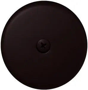 Westbrass 3-1/8" Single Hole Overflow Face Plate and Screw, Oil Rubbed Bronze, D328-12