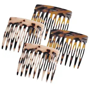 Vintage French Side Hair Combs, 4 Pcs Up-Do Accessories