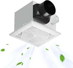 Bathroom Exhaust Fan: 88 CFM 1.2 Sones Ceiling Mount Bathroom Vent Fan 7.8"x7.5" High Airflow Household Ventilation Fan for Bedroom Retrofit No Attic Access - UL & HVI Certified