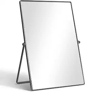 Vanity Desk Table Mirror with Stand and Metal Frame, 8 x 12 inch
