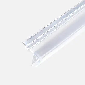 Shower Door Side Seal Strip, 118" F-Type, for 5/16" Glass