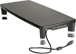 3M Monitor Computer Stand, 21.6 in x 9.4 in, 4 Port USB Hub