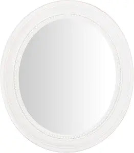 Funerom Oval Bathroom Mirror Bedroom Mirror wall Mirror White, 15.2"x 13.2"