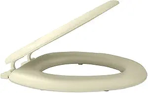 Soft Elongated Vinyl Toilet Seat, Bone, 19 in