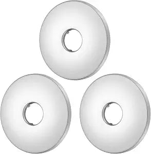 uxcell 3Pcs Shower Arm Flange 3.2"OD Stainless Steel Round Escutcheon Plate