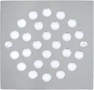 4 Inch Square Screw-in Shower Drain Cover Chrome