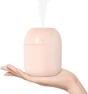 Portable Small Humidifier, USB Personal Desktop Humidifier for Car, Office Room, Bedroom, Auto Shut-Off, 2 Mist Modes, Super Quiet, 220ml, Pink