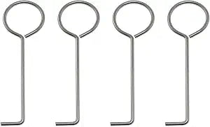 4pcs Drain Key Stainless Steel Lifting Hook for Linear Floor Shower Drain Wetroom Gutter Drain Grate Daily Clean