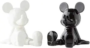 Enesco 6003748 Disney Ceramics Mickey Mouse Sitting Salt and Pepper Shakers, 3.5 Inch, Black and White