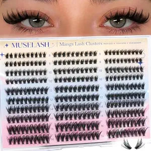 Manga Lash Clusters With Spikes 300Pcs Wispy Eyelash Clusters D Curl Lashes
