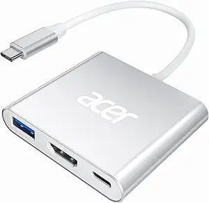 Acer USB C to HDMI Adapter, 4K USB C Hub with 100W PD for Laptop/Monitor/TV