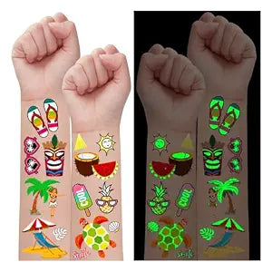 Partywind Luminous Hawaiian Tattoos for Party Decorations