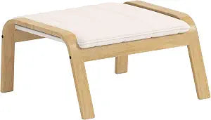 The Duable Poang Chair Cover Replacement is Compatible with IKEA Poang Armchair Slipcover Only (Ottoman Polyester Beige)