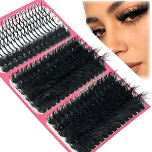 260D Anime Lash Clusters DD Curve Volume Cluser Lashes with spikes