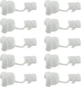HJGarden 10PCS Wire Cover, Round Strain Relief Bushing Electric Cable Protection Cord Buckle, Round Cable Wire Strain Relief Bush Grommet Protective Wire Cover, White