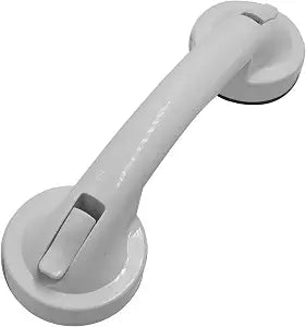 pson 8.7 Inch Strong Suction Cup Handle, No Drilling Wall Handle for Bathroom(White), Removable Grab Bar for Glass Door, Shower, Mirror and Cabinet