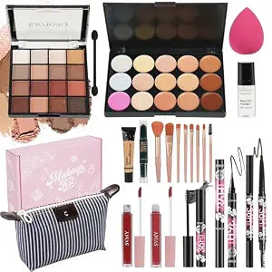 Makeup Kit Makeup Sets for Teens Makeup kits for Women Teenagers Make up Eyeshadow Palette Foundation Concealer Lipgloss Loose Powder Makeup Kit for Women Full Kit