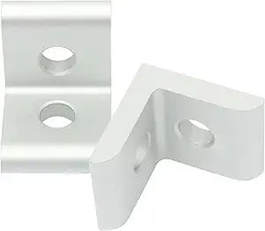 25 Packs Inside Corner Brackets, Aluminum 2-Hole 90 Degree Angle Bracket for 10 Series T Slot Profile Extruded Aluminum Extrusion