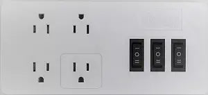 4-Outlet Music Synchronized Power Strip with Wireless Ready
