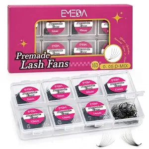 EMEDA 600 Pcs Premade Lash Fans Pointy Thin Base 10D/16D(16D 0.05 D 8-15mm�