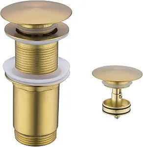 All Metal Bathroom Sink Drain,Pop-up Drain with Detachable Basket Stopper,Anti-Clogging Drain Strainer,Hair Catcher,for Vanity Vessel Sink Without Overflow,Champagne Bronze,SE83997PB-CB