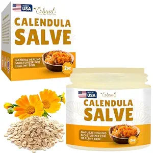 Calendula Ointment – Calendula Cream & Natural Calendula Salve – Repair Ointment for Itch Relief & Dry Skin – Herbal Care for Cuts, Burns, Bug Bites, Diaper Rash & Tattoo Care – Gentle for Babies