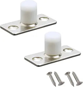 2 Piece Sliding Barn Door Roller Guide, Nylon Guide Wheels Floor Rail Roller Flexible Heavy Duty Metal Hardware for Home Door Cabinets