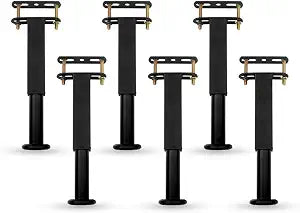 6PCS Adjustable Height Bed Support Legs, 7-12.5 inch Metal Bed Risers
