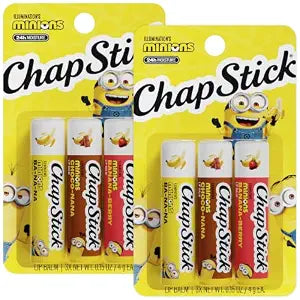 ChapStick Lip Balm, Minions Banana Variety 6-Pack, 0.15 Oz Ea