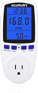 Upgraded Watt Meter, Home Electricity Usage Monitor, Plug-in Socket Power Meter, Power Watt Voltage Amps Meter Tester, Overload Protection