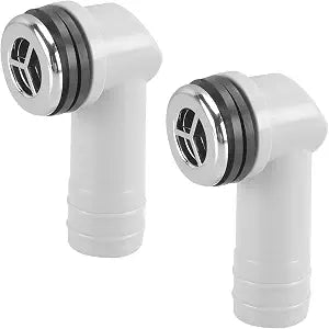 QRITY 2 Pack Round Overflow Head Sink Overflow Tube For Ceramic Marble Bathroom Kitchen Sink Accessories 29x29mm