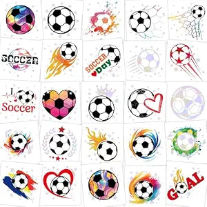 WorldBazaar Soccer Temporary Tattoos Bulk, 210Pcs Kids