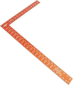 Klein Tools 935FSQ Framing Square, 24-Inch x 16-Inch, L Shape Carpenter Square Tool for Woodworking with Laser Etched Rafter Tables and Octagon Scales