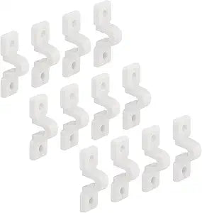 Prime-Line MP7018 Loop Clip, Fits Wire Shelves, Plastic Construction, White (12 Pack)
