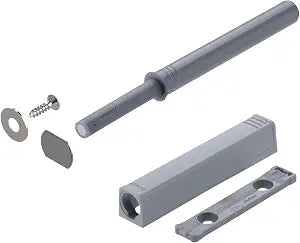 Blum 956A1004 TIP-ON Push to Open Magnetic Cabinet Latch, Platinum Grey