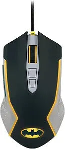 FRTEC - Batman Edition Gaming Mouse, Yellow LED Lighting, Adjustable DPI, Wired, Official DC Collection, Fast and Precise Movement, Configurable Side Buttons