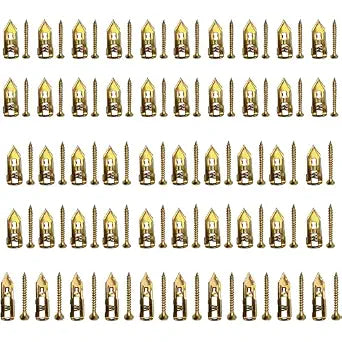 Drywall Anchors with Self-Drilling Screws Kit for Home Decor -3 Size, 50pcs